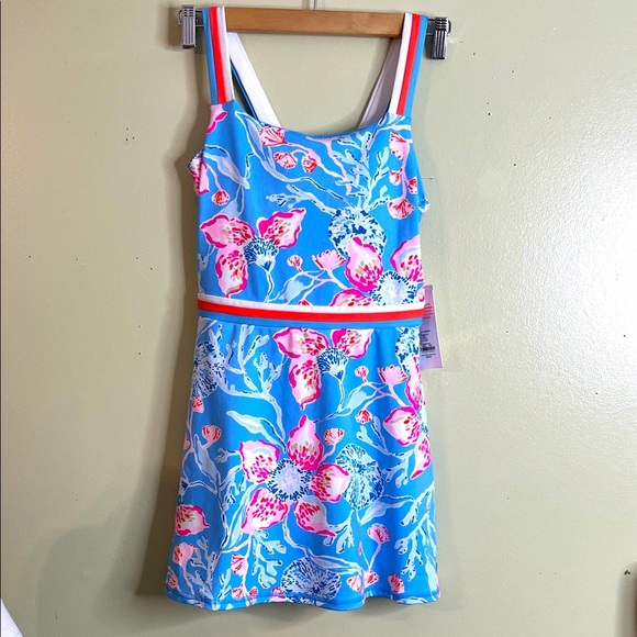 Lilly Pulitzer THE DEIDRA DRESS IN UPF 50+ IN BAHAMIAN RHAPSODY, size XXS - Picture 3 of 17